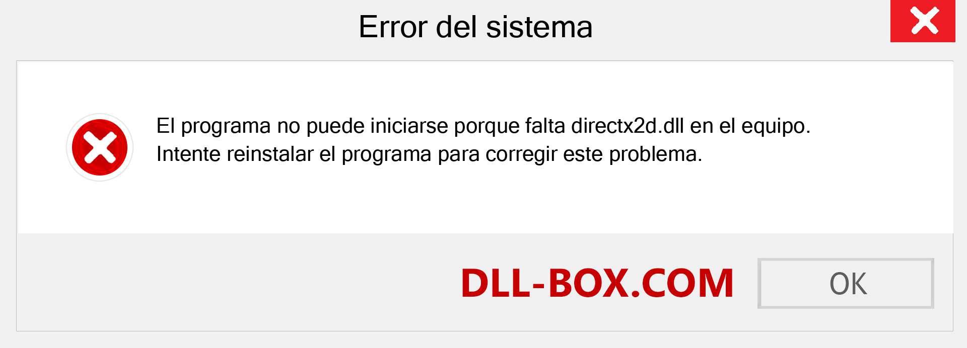 ¿Falta el archivo directx2d.dll ?. Descargar para Windows 7, 8, 10 - Corregir directx2d dll Missing Error en Windows, fotos, imágenes